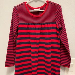 Red and navy stripped Hanna Andersson girls dress